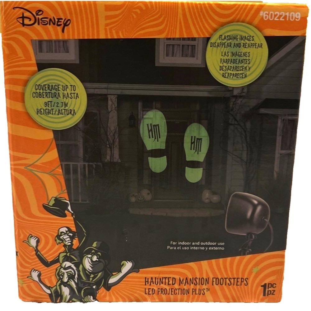 Haunted Mansion Disney LED Light‎ Show Green Footsteps Projector Halloween NEW